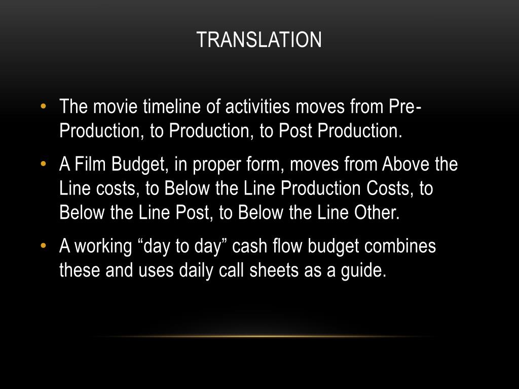 Film Budgets Presentation