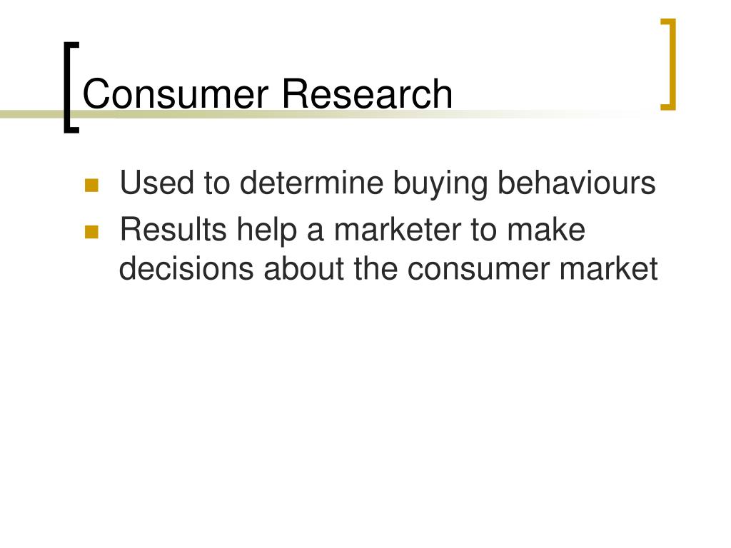 consumer research definition in marketing
