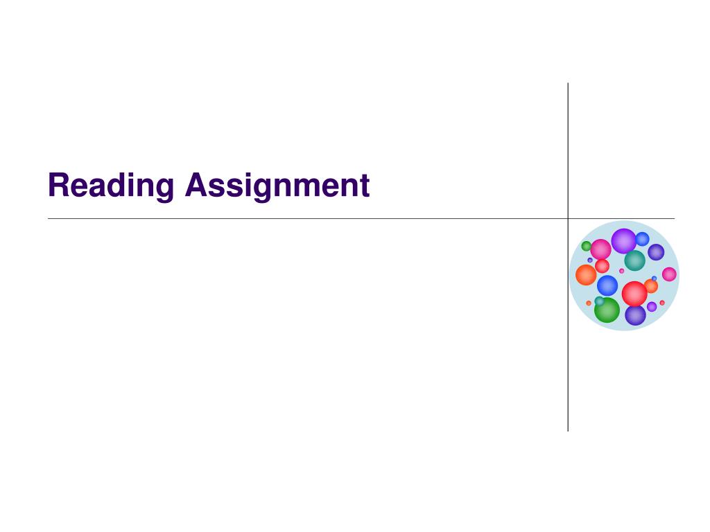 what does reading assignment means