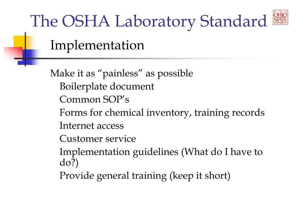 PPT The OSHA Laboratory Standard PowerPoint Presentation, free