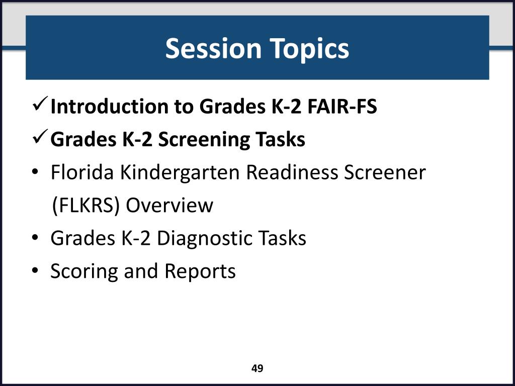 PPT - Florida Assessments for Instruction in Reading aligned to the Language Arts Florida 