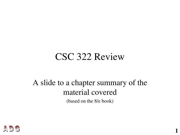 csc 322 review n.