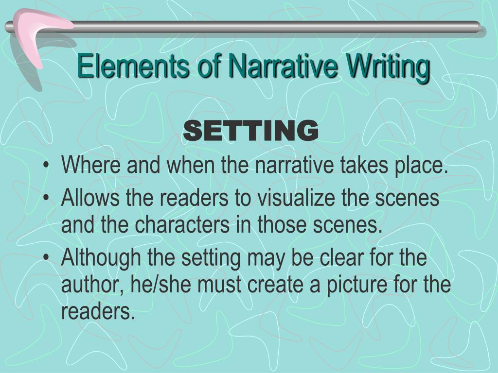 elements of a narrative essay powerpoint