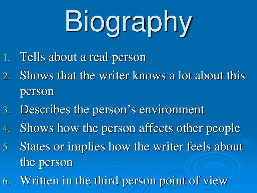 Biography Meaning