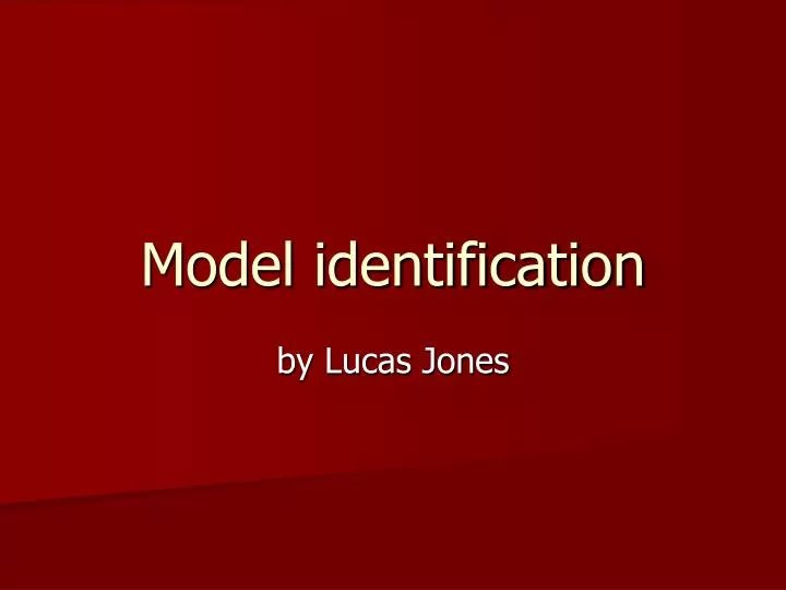 model identification n.