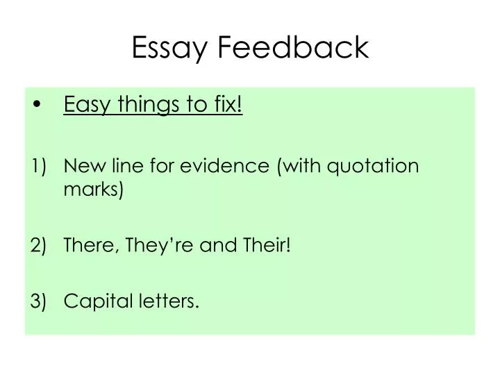 essay feedback language
