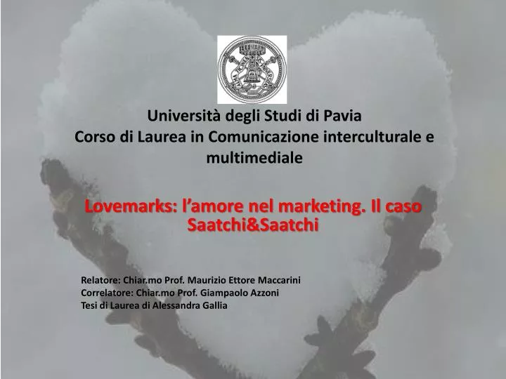PPT - Università degli Studi di Pavia Corso di Laurea in Comunicazione  interculturale e multimediale PowerPoint Presentation - ID:5444202