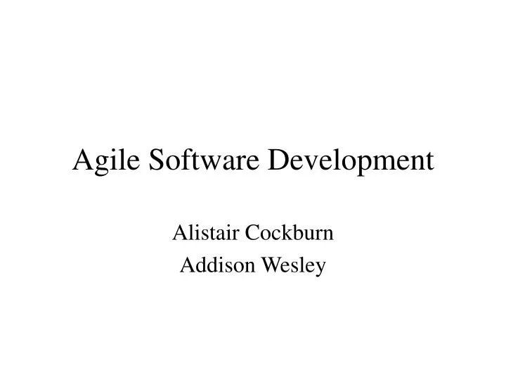 PPT - Agile Software Development PowerPoint Presentation, free download ...
