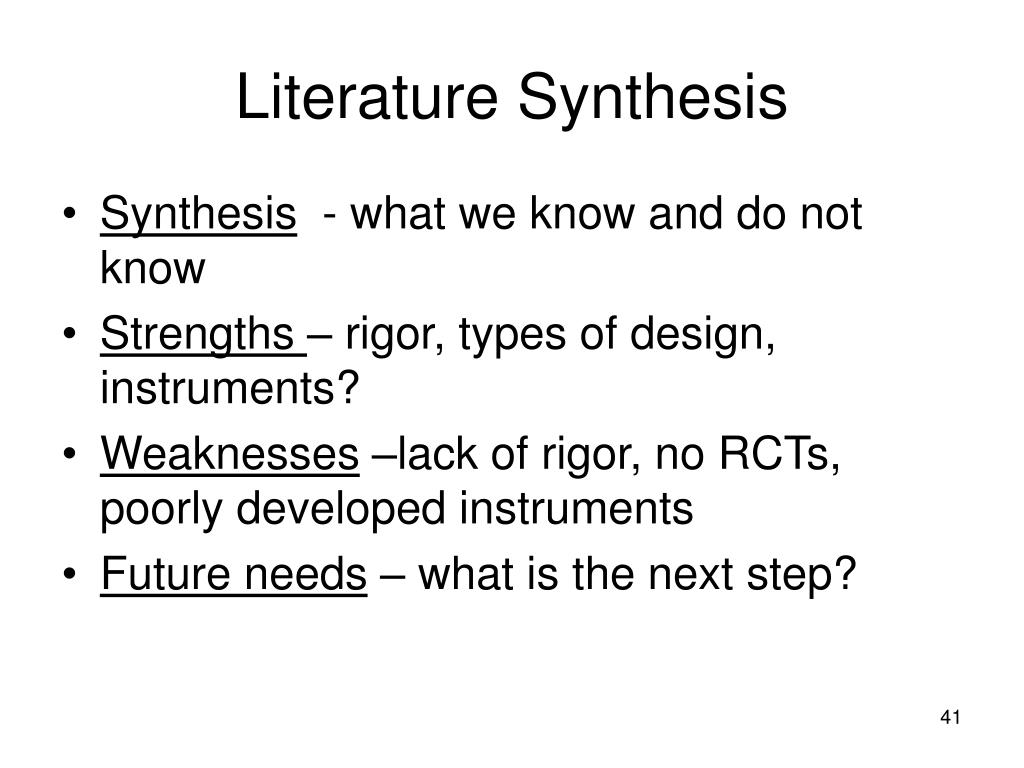 review literature synthesis