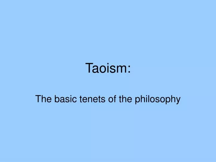 PPT Taoism PowerPoint Presentation Free Download ID 5445102