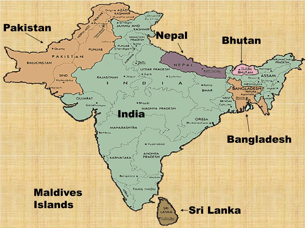 Пакистан шри ланка. Индия и Пакистан на карте. Разделение Индии на Индию и Пакистан 1947 год. Индия и Непал на карте. Карта Индии 1947.