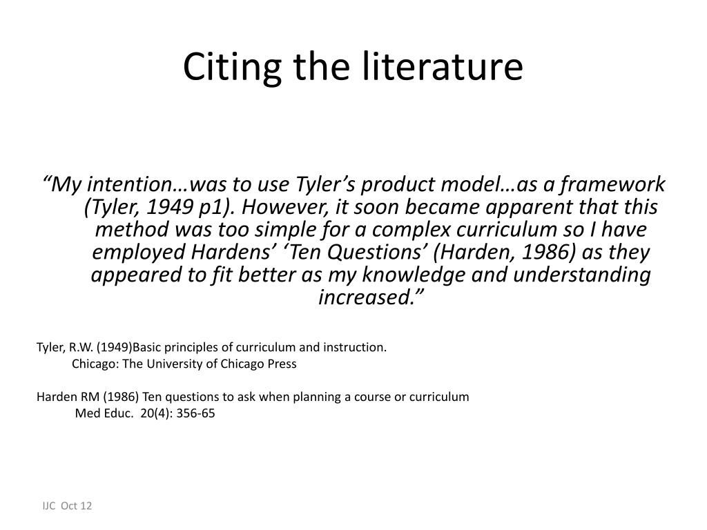 how to cite a literature review