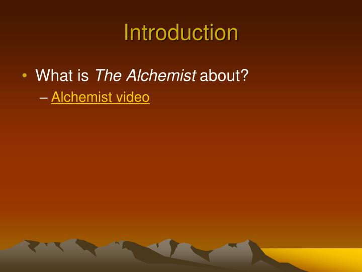 presentation on the alchemist