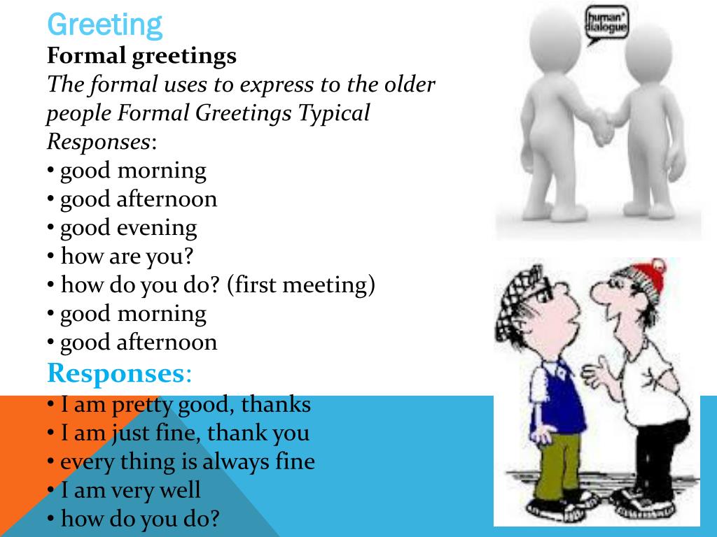 how to do greeting in presentation