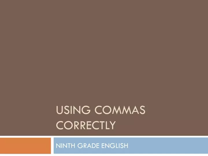 using commas correctly n.