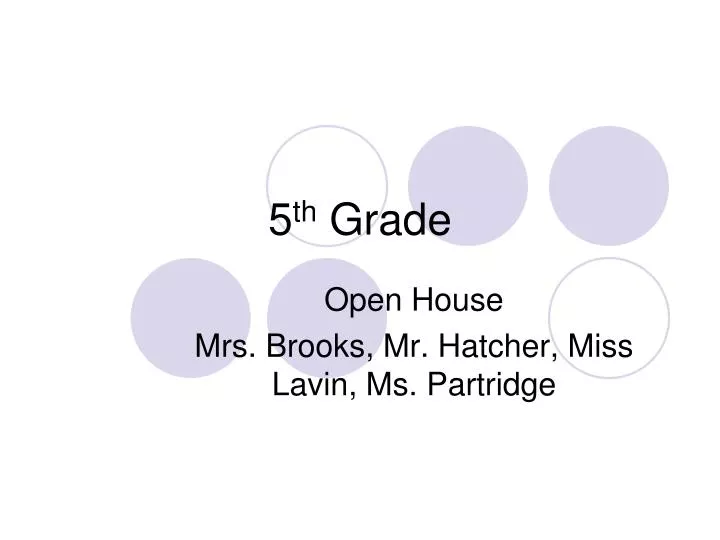 PPT - 5 th Grade PowerPoint Presentation, free download - ID:5447959