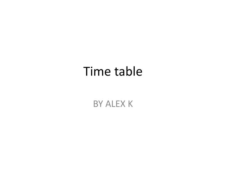 time table n.