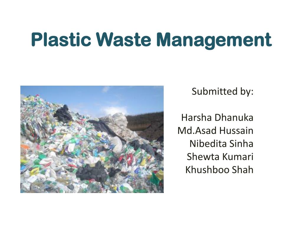 hypothesis of plastic waste management