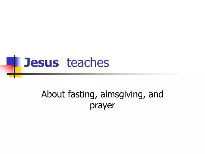 jesus teaches n.