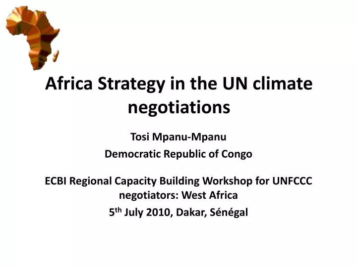 africa strategy in the un climate negotiations n.