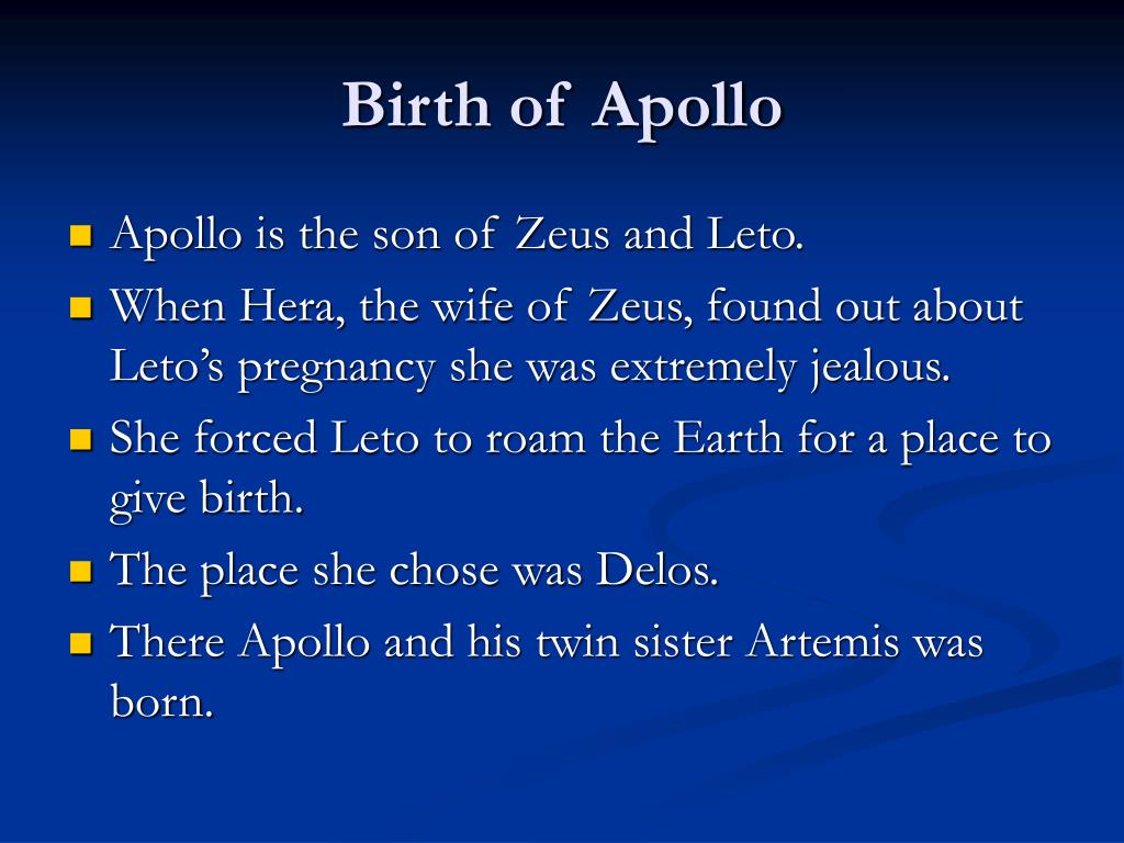 birth of apollo