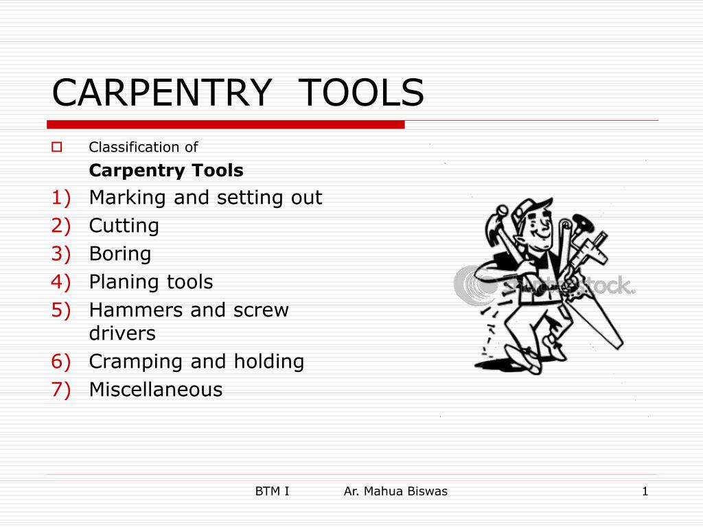 thesis statement about carpentry tools