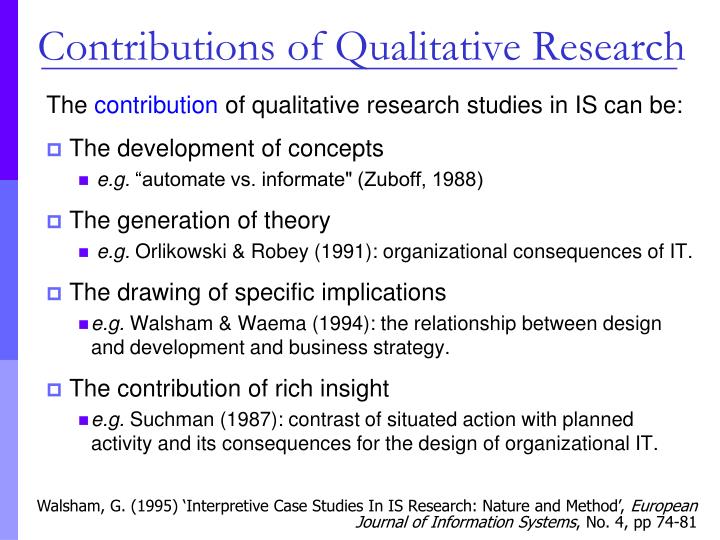 contributions to the qualitative research knowledge base