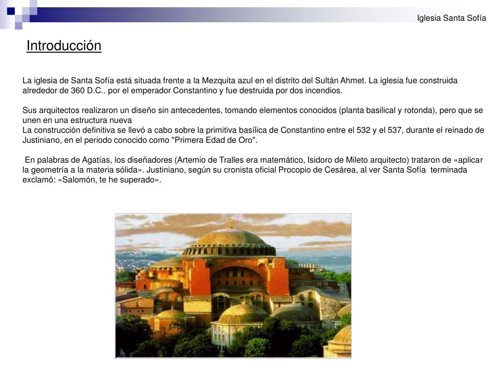 PPT - Iglesia de Santa Sofía PowerPoint Presentation, free download -  ID:5450549