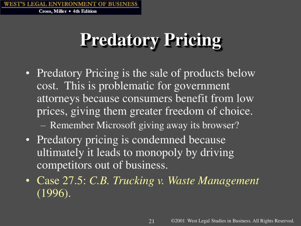 example of predatory pricing strategy example of predatory pricing strategy