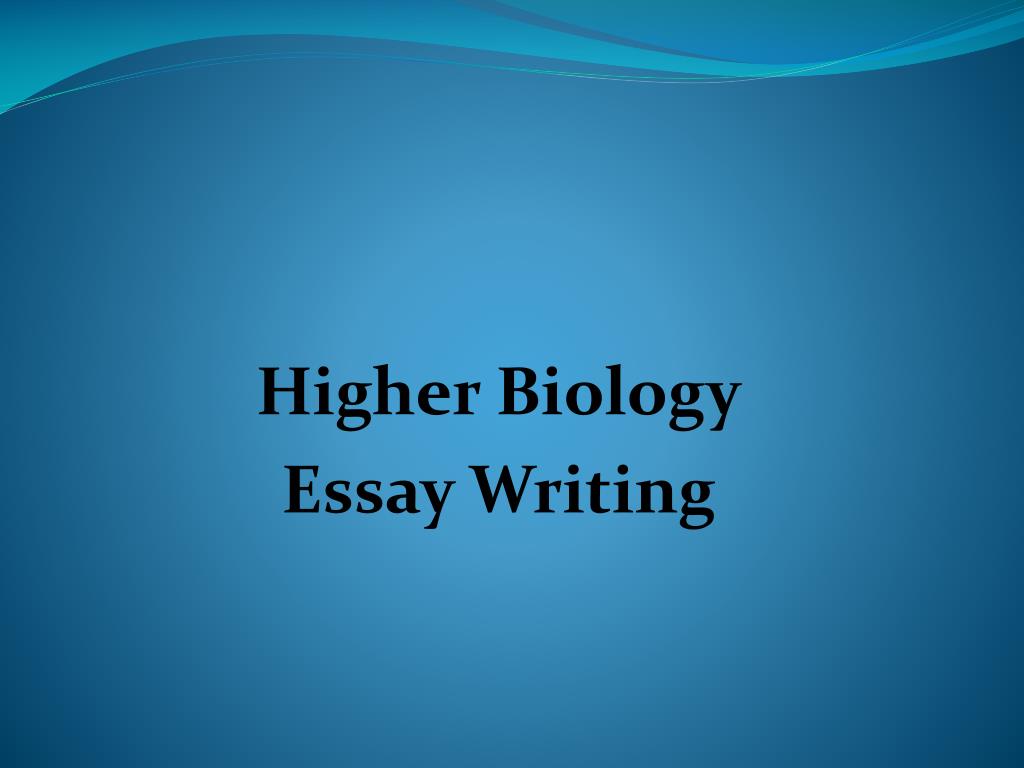 example of biology essay writing