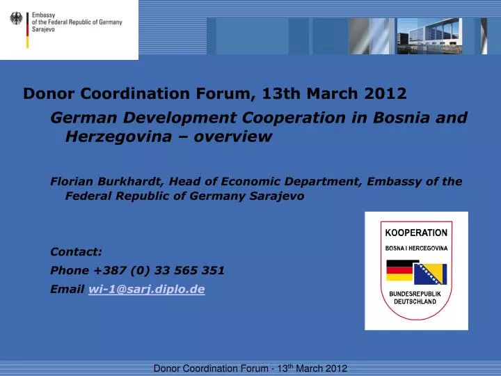 donor coordination forum 13th march 2012 n.