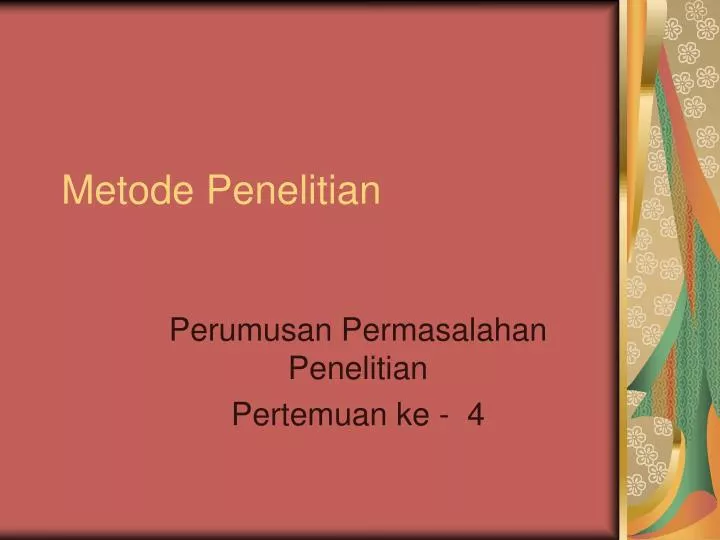 Ppt Metode Penelitian Powerpoint Presentation Free Download Id 5452199