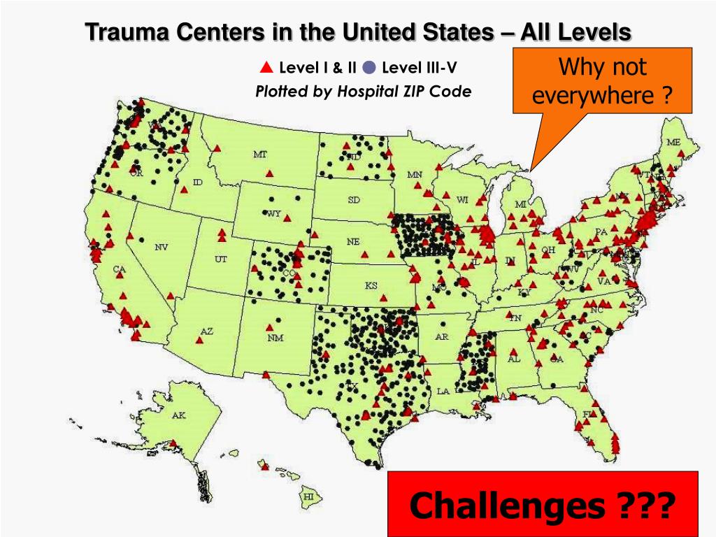 trauma center levels in california