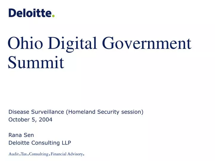 PPT Ohio Digital Government Summit PowerPoint Presentation, free