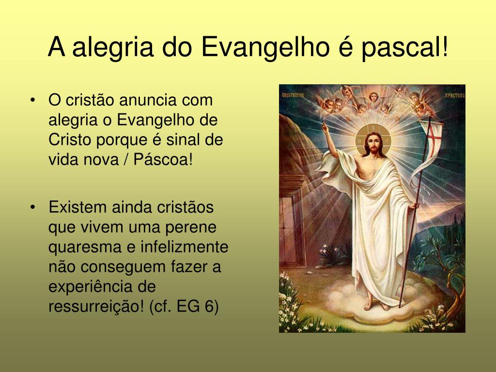 PPT - EVANGELII GAUDIUM A alegria do Evangelho PowerPoint Presentation -  ID:5964613