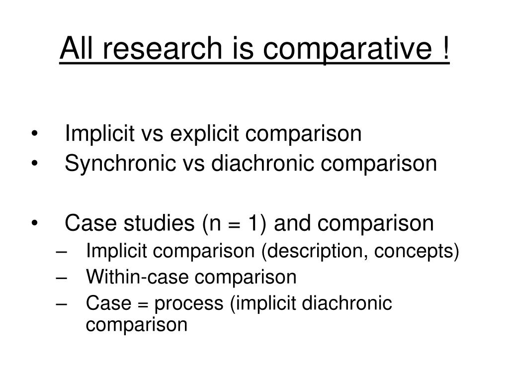comparative study research example