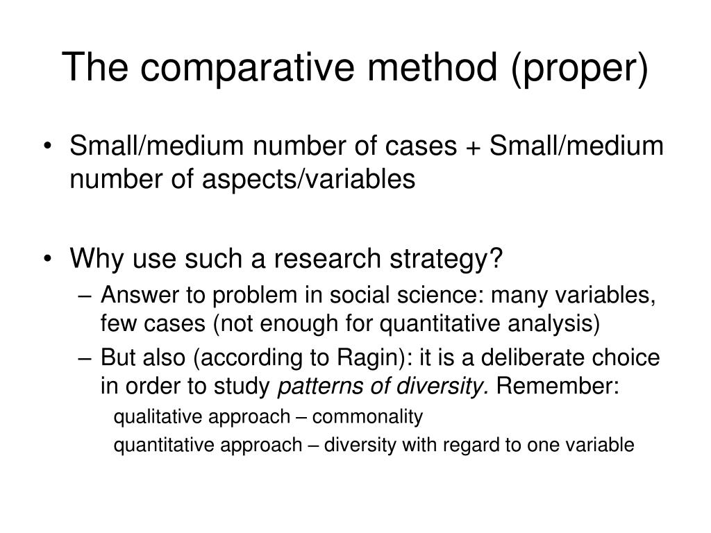 comparative statistics in research