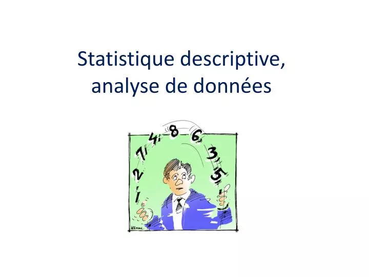 statistique descriptive analyse de donn es n.