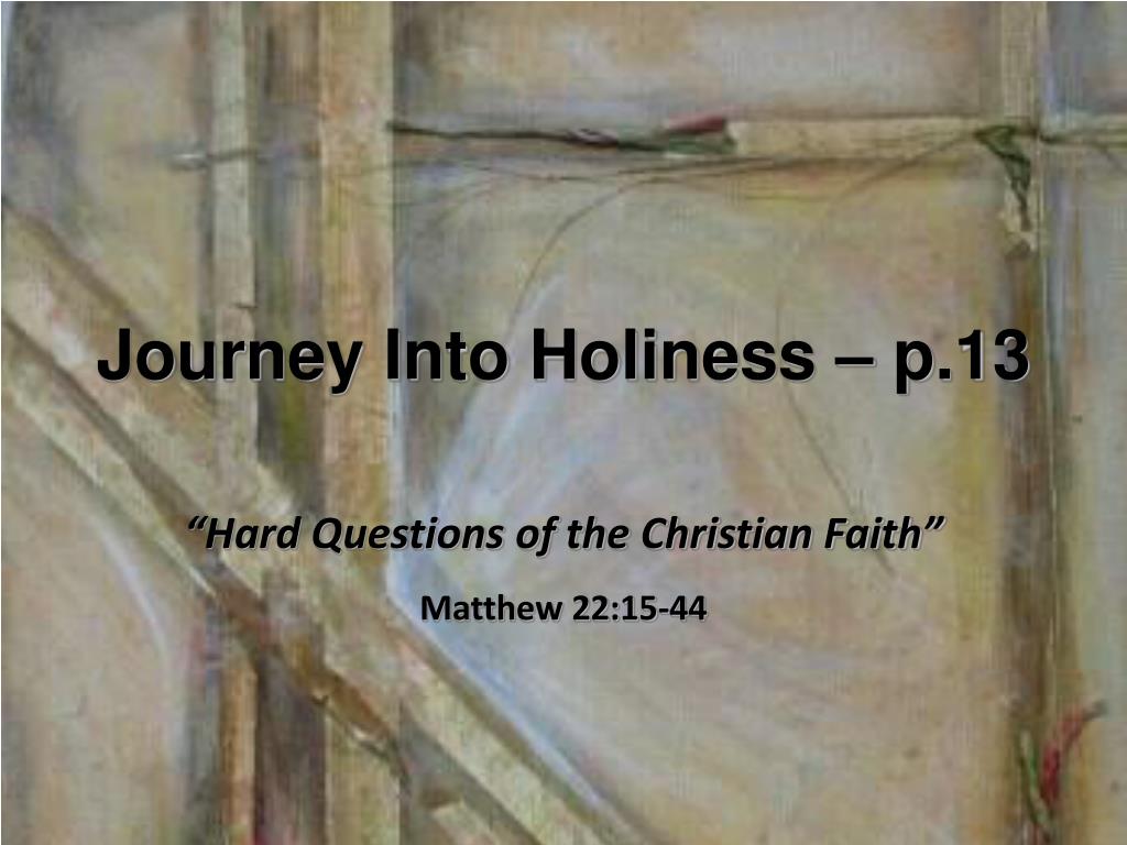journey to holiness wecdsb