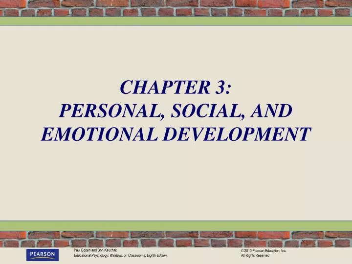 chapter 3 personal social and emotional development n.