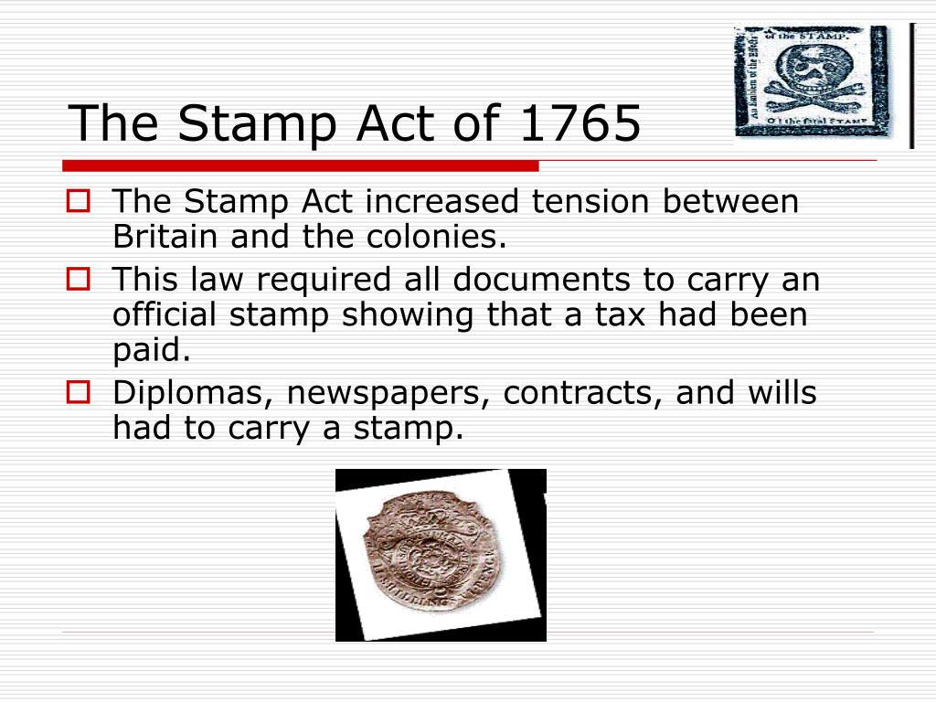 PPT The Stamp Act and the Townshend Acts PowerPoint Presentation