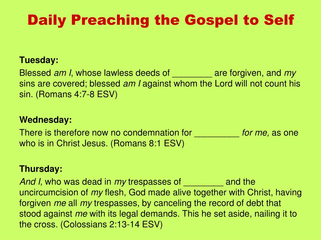 Ppt The Spiritual Discipline Of Preaching The Gospel To