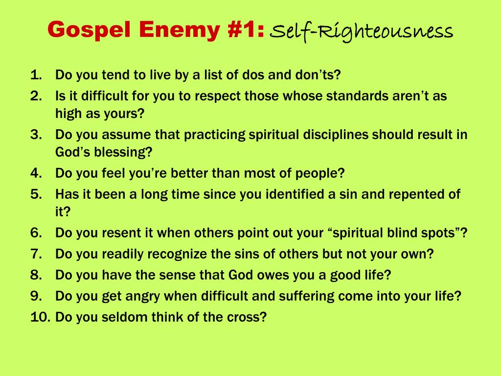 PPT - The Spiritual Discipline of PREACHING THE GOSPEL TO YOURSELF ...