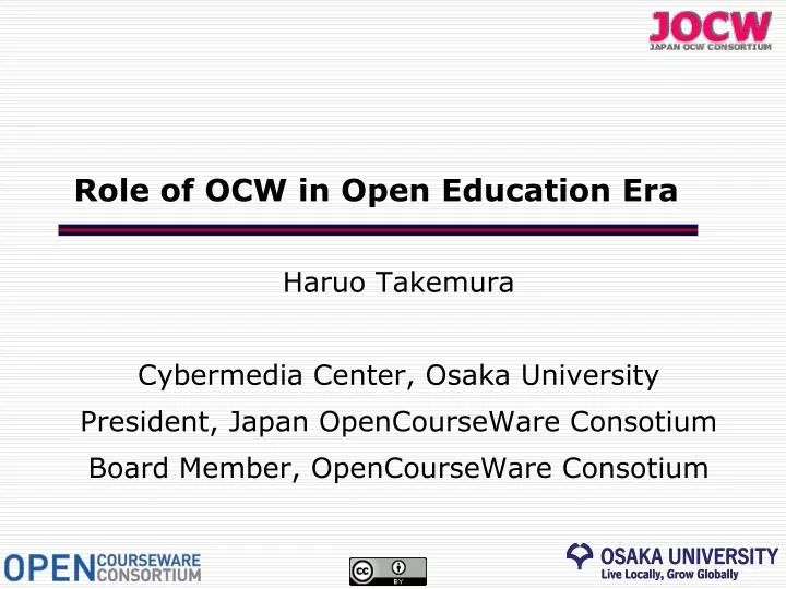 role of ocw in open education era n.