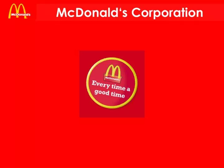 PPT McDonald‘s Corporation PowerPoint Presentation, free download