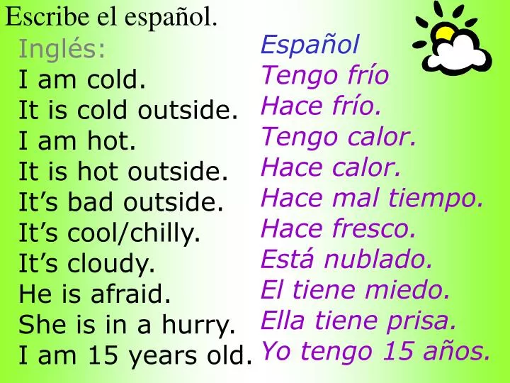 Calor En Ingles Como Se Escribe