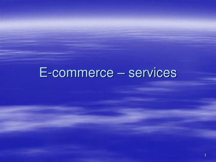 e commerce services n.