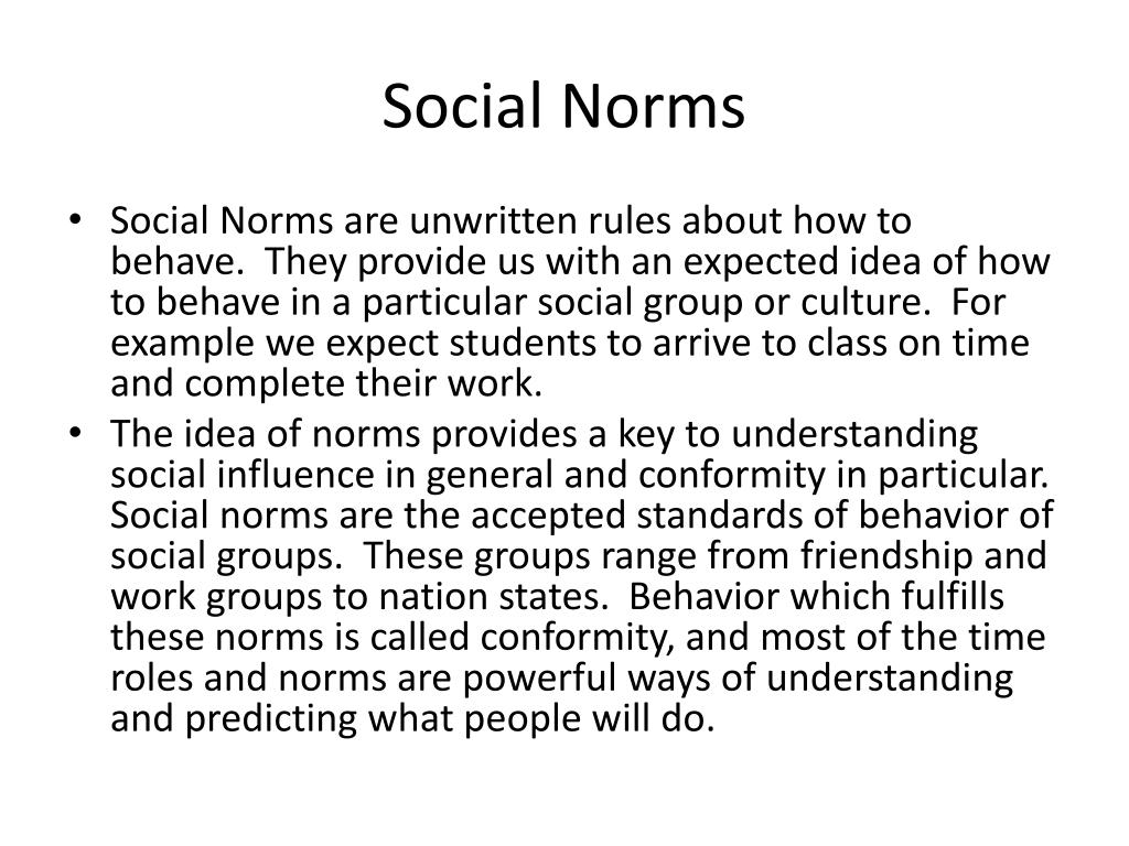 social norm case study
