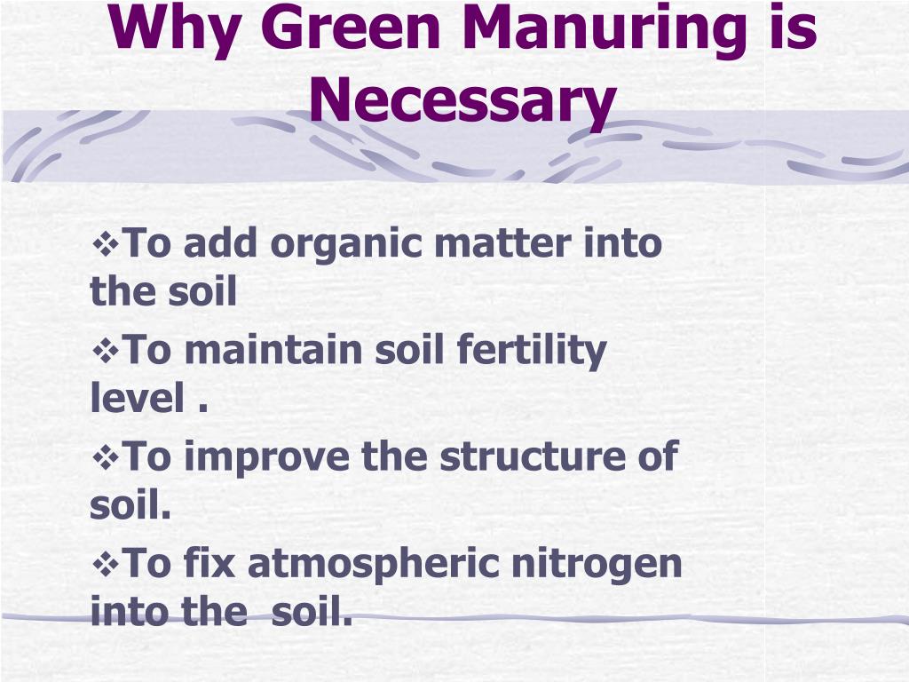 powerpoint presentation on green manuring