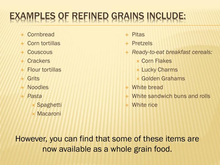 Examples Of Refined Grains examples-of-refined-grains